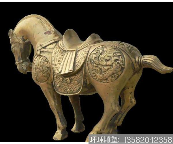 动物铜雕 铜马